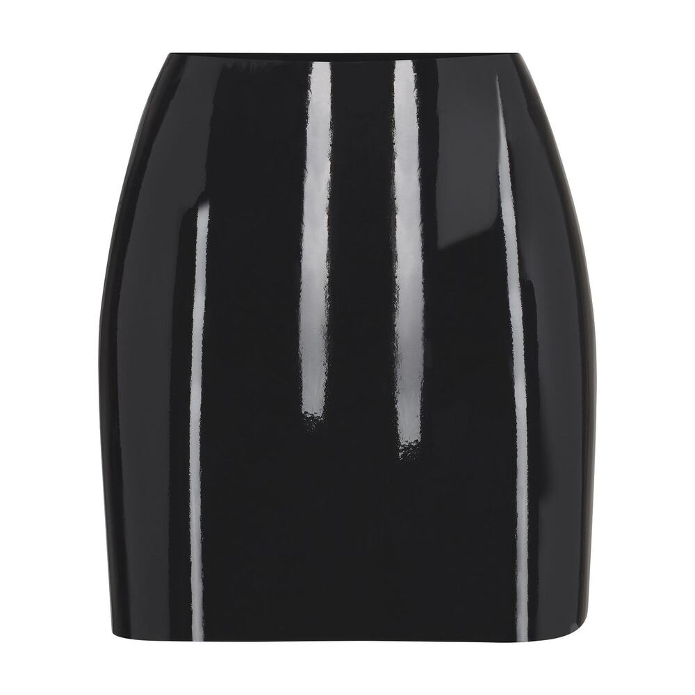 SKIMS Latex Mini Skirt - S - Onyx